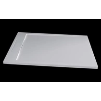 zuhanytálca alacsony szögletes öntött márvány 100 cm x 80 cm x 4 cm szifonnal