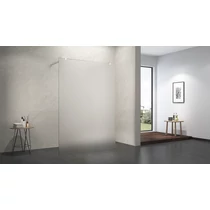 walk-in zuhanyfal 100x200cm 8mm-es nano vízlepergető matt üveggel kitámasztó karral  