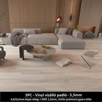 Hófehér Tölgy Prémium SPC - Vinyl Laminát