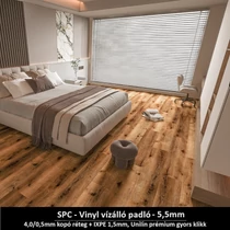 Meleg Gesztenye Prémium SPC - Vinyl Laminát