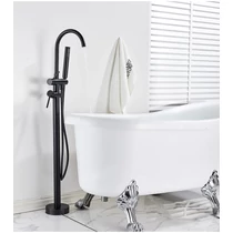 Dark Minimal Térbenálló fekete kád és zuhany csaptelep