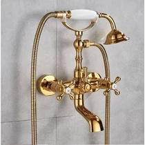 Arany - Bronz Antik Kádtöltő és Zuhany csaptelep