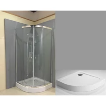 90x90 íves zuhanykabin átlátszó üveggel  90x90 íves zuhanykabin átlátszó üveggel
