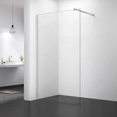 Walk-in zuhanyfal 195 cm  átlátszó üveg 70, 80 , 90, 100 cm Walk-in zuhanyfal 195 cm  átlátszó üveg 70, 80 , 90, 100 cm