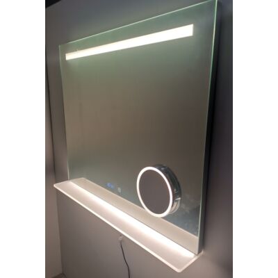 Ikon okos tükör led világítás polcos 100x80cm+kozmetikai tükör+páramentesítő