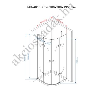 Royal zuhanykabin deluxe 90x90-as zsanéros 6mm-es nano vízlepergető üveggel zuhanytálca nélkül