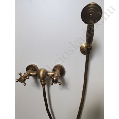 Vintage antik bronz kétgombos zuhany csaptelep