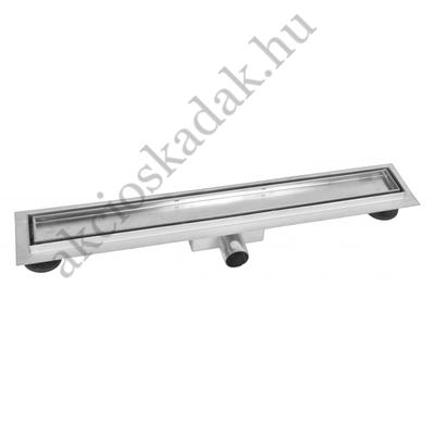 Zuhanyfolyóka burkolható 60 cm rozsdamentes ráccsal  kompletten 60x7cm-es méret