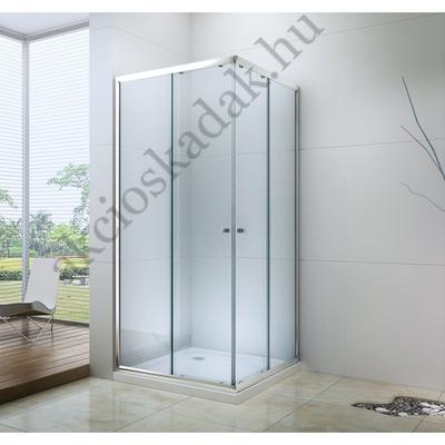 Royal trend 90x90-es szögletes zuhanykabin 6mm-es nano vízlepergető MATT üveggel Zuhanytálca nélkül