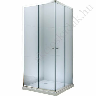 Royal Zuhanykabin 120 x 80 cm szögletes Akril Mia Prémium zuhanytálcával  6mm-es nano vízlepergető átlátszó üveggel