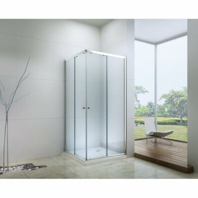 Royal trend 80x80-es szögletes zuhanykabin ABS alacsony zuhanytálcával 6mm-es nano vízlepergető üveggel MATT üveggel