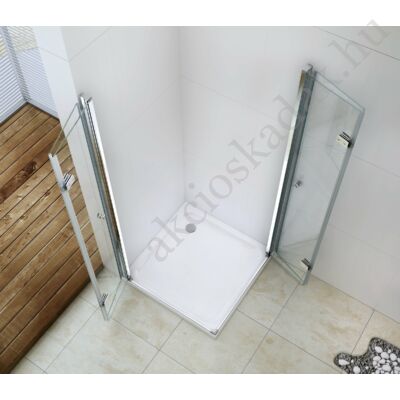 Royal relax 70x70-as összecsukható zuhanykabin 6mm-es nano vízlepergető üveggel zuhanytálca nélkül