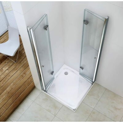Royal relax 80x80-as összecsukható zuhanykabin 6mm-es nano vízlepergető üveggel zuhanytálca nélkül