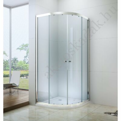 Royal standard 90x90 íves zuhanykabin Maja Prémium zuhanytálcával, 6mm-es nano vízlepergető MATT üveggel