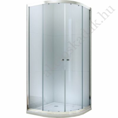 Royal standard 90x90-es íves zuhanykabin átlátszó 6mm-es nano vízlepergető üveggel zuhanytálca nélkül