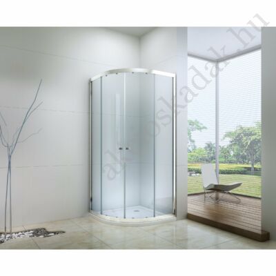 Royal standard 90x90-es íves zuhanykabin ABS alacsony zuhanytálcával  6mm-es nano vízlepergető üveggel