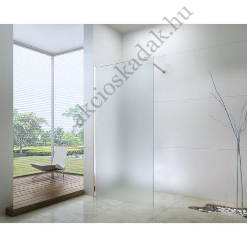 zuhanyfal 80x200cm 8mm-es nano vízlepergető matt üveggel kitámasztó karral
