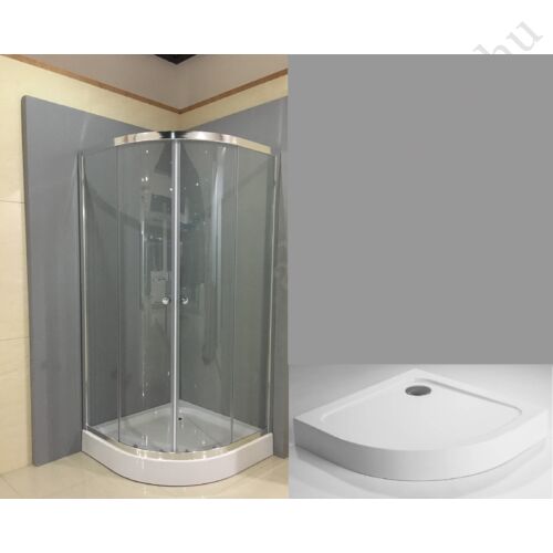 90x90 íves zuhanykabin átlátszó üveggel 