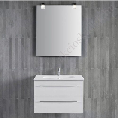 Stella 60cm-es fürdőszoba bútor függesztett fényes fehér front.
