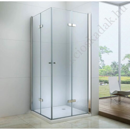 relax 90x90 összecsukható zuhanykabin ABS alacsony zuhanytálcával 6mm-es nano vízlepergető üveggel 